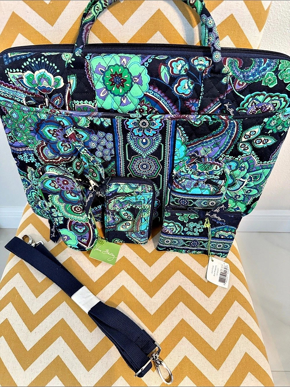 NWOT Vera Bradley Blue Rhapsody Quilted Laptop Bag